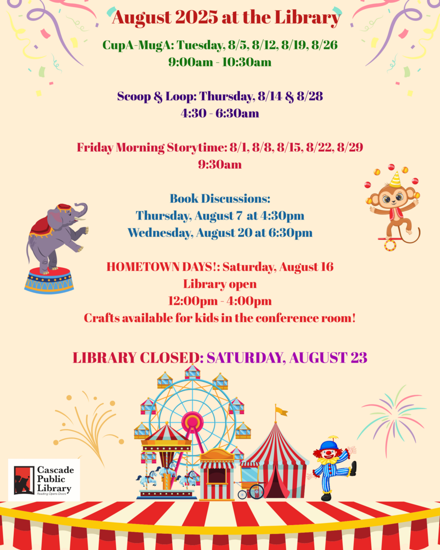 August Library Programs