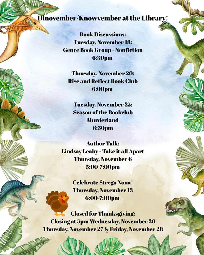 November 2025 Library Programs page 2